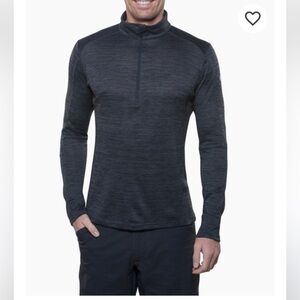 Kuhl Mens Graphite Grey Alloy 1/4 Zip Long Sleeve Pullover XL UPF 15 Gorpcore